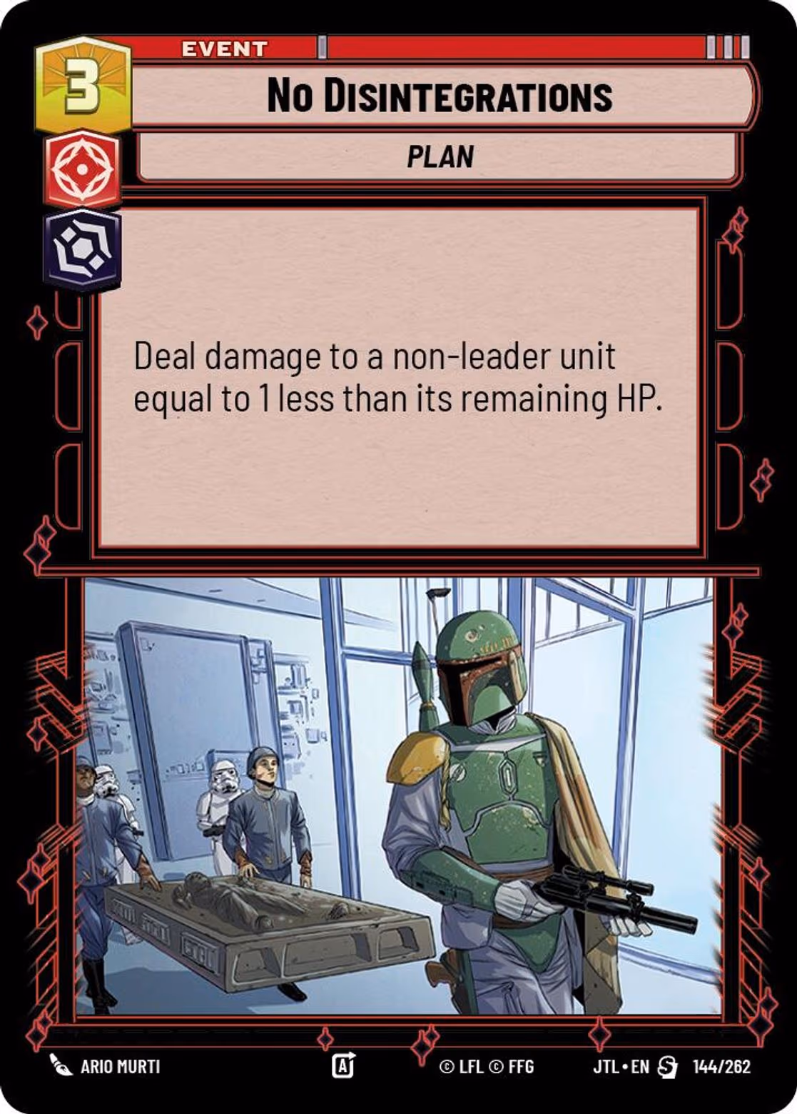 No Disintegrations JTL-144 Star Wars Unlimited card