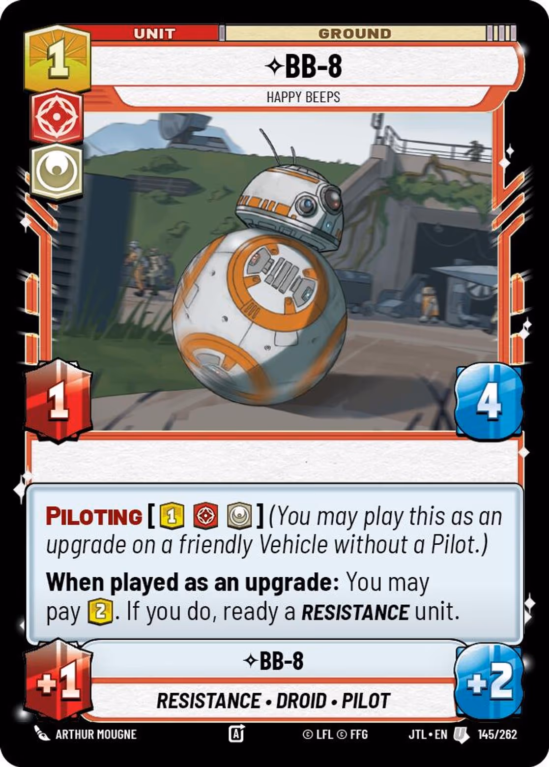 BB-8 - Happy Beeps JTL-145 Star Wars Unlimited card