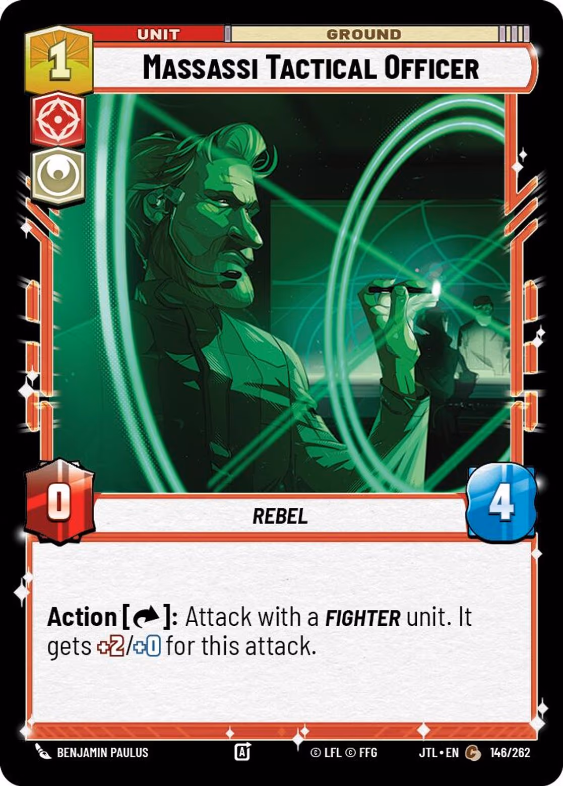 Massassi Tactical Officer JTL-146 Star Wars Unlimited card