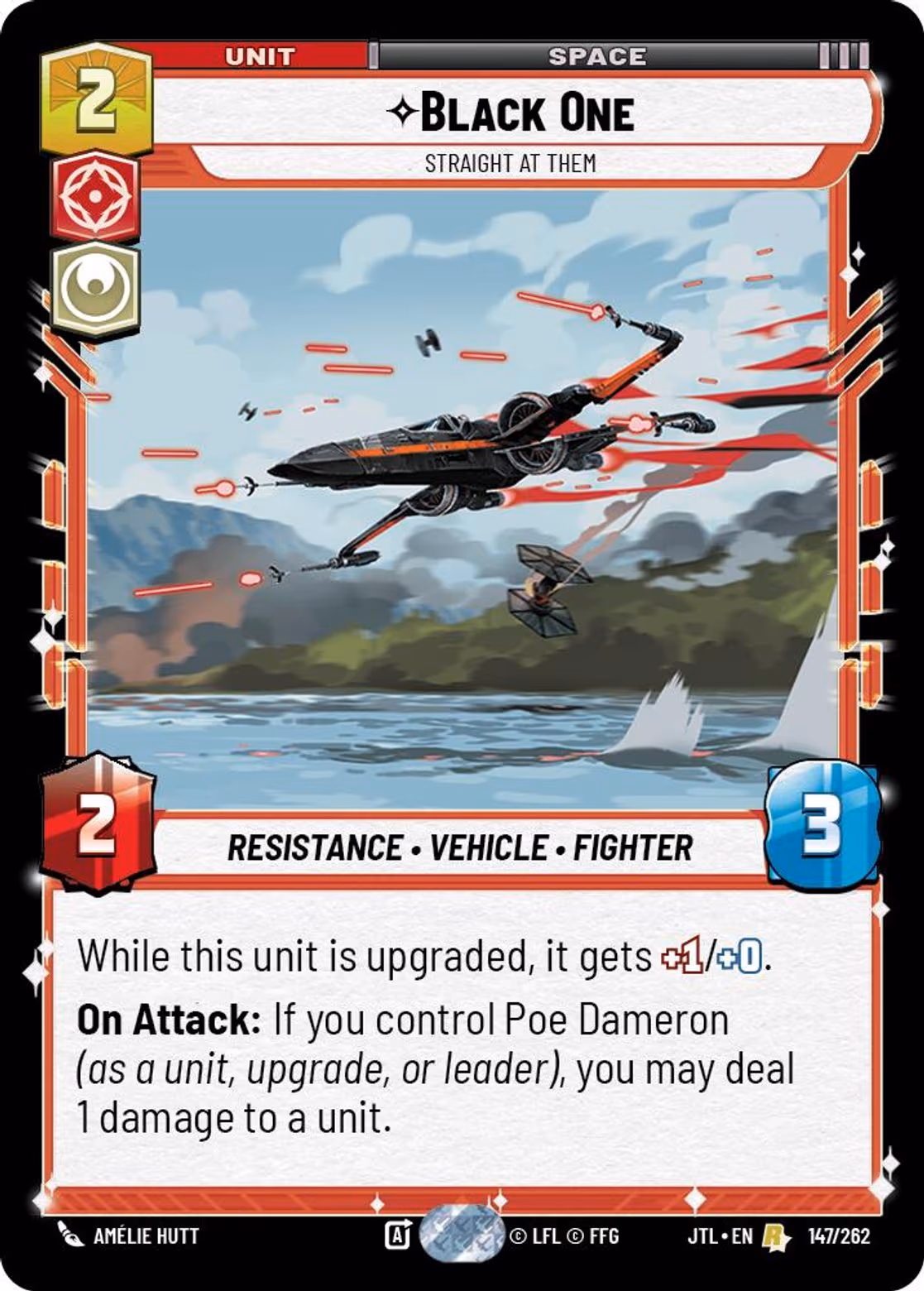 Black One - Straight At Them JTL-147 Star Wars Unlimited card