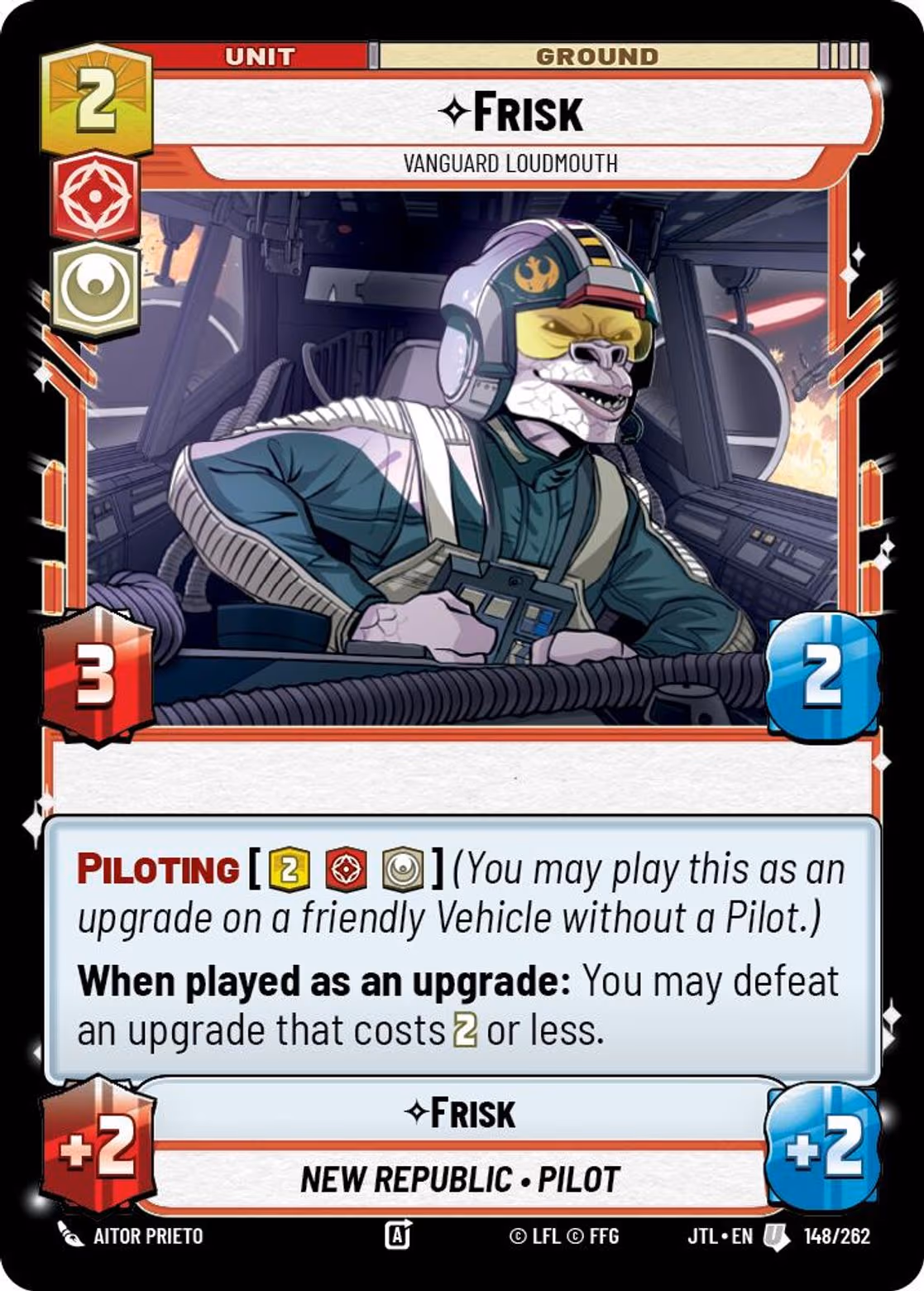 Frisk - Vanguard Loudmouth JTL-148 Star Wars Unlimited card