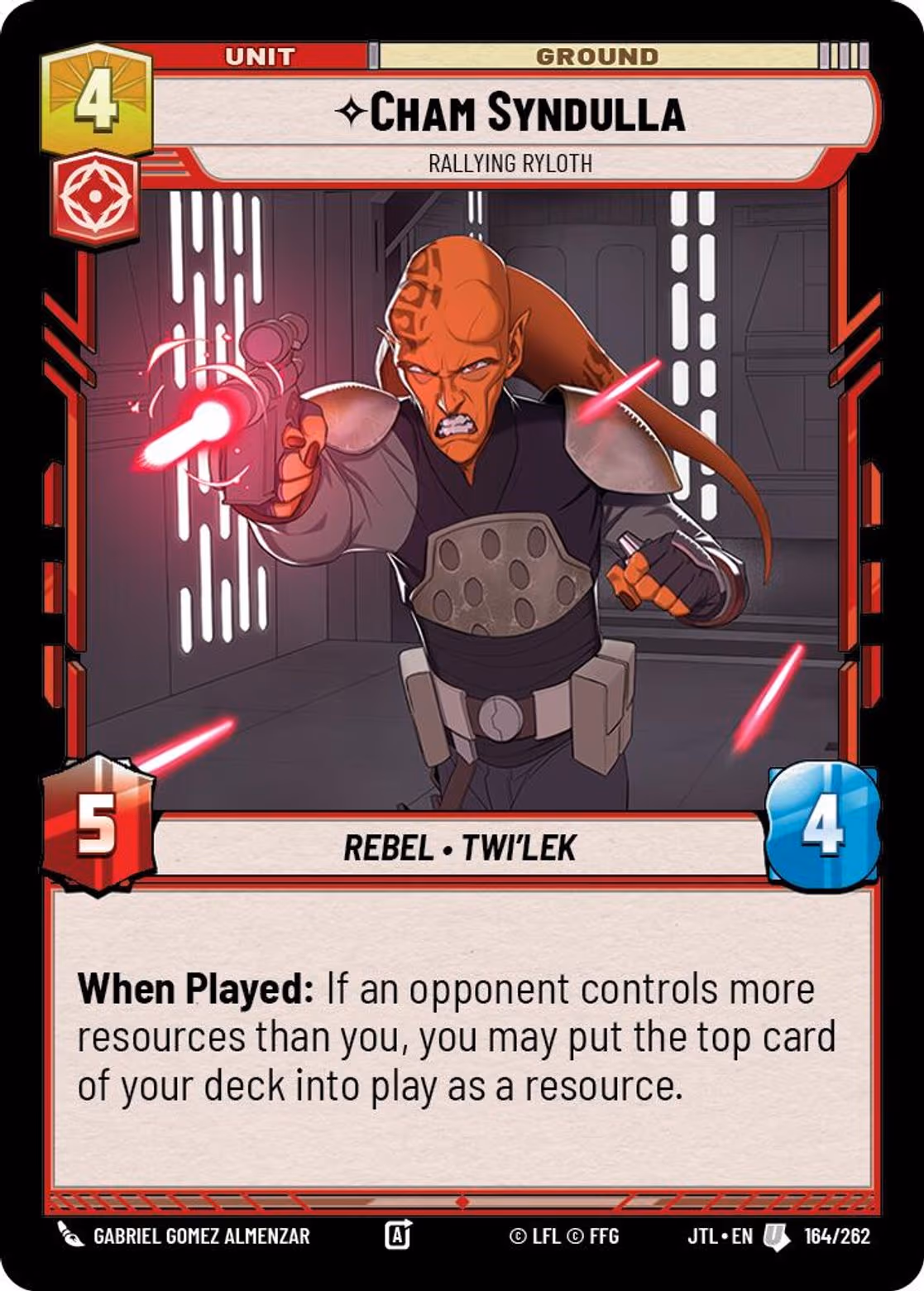 Cham Syndulla - Rallying Ryloth JTL-164 Star Wars Unlimited card