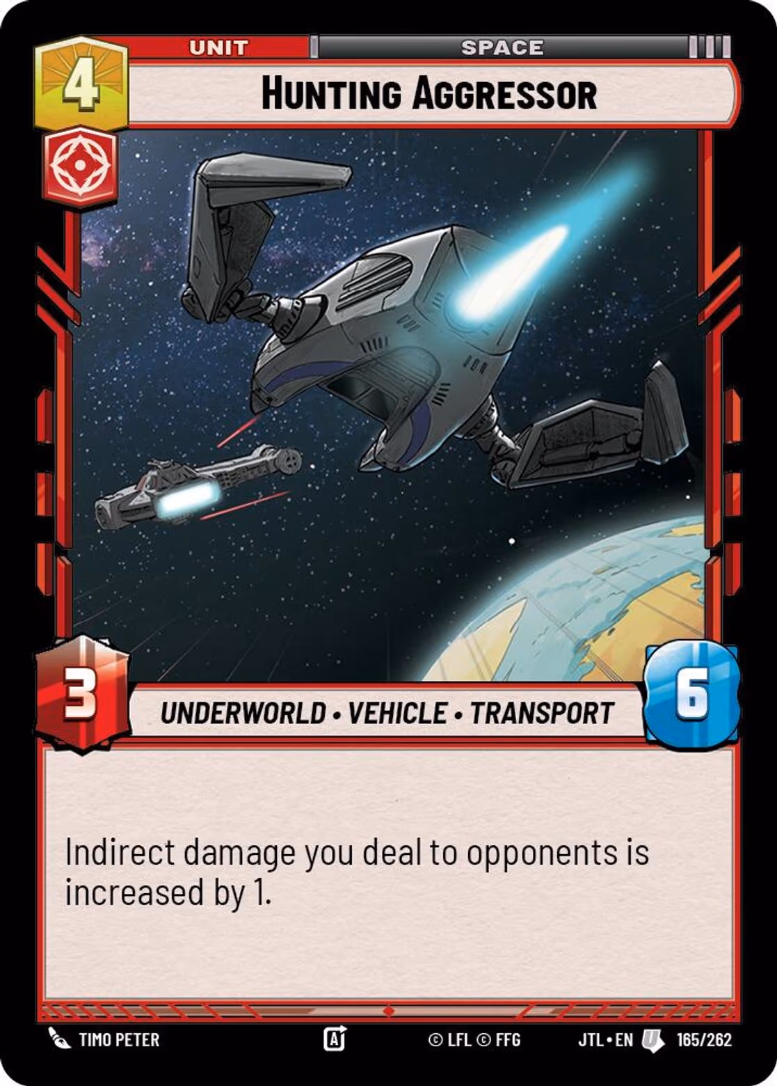 Hunting Aggressor JTL-165 Star Wars Unlimited card
