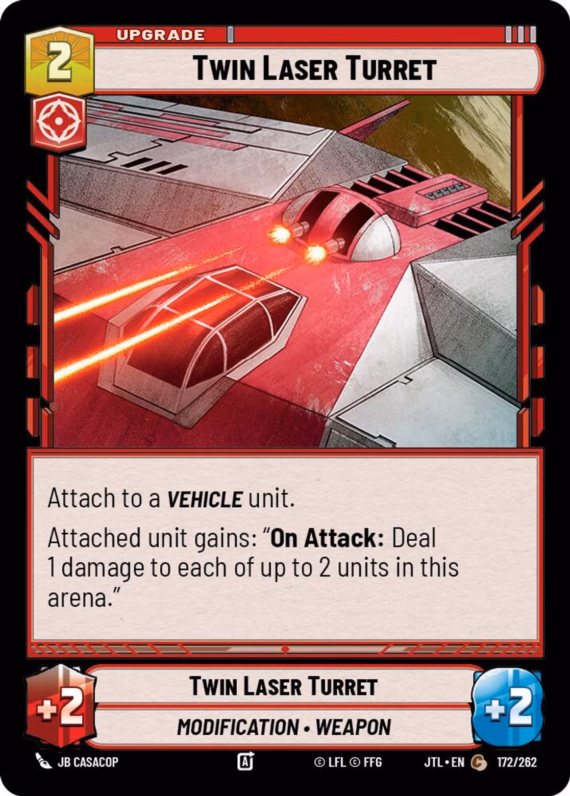 Twin Laser Turret JTL-172 Star Wars Unlimited card