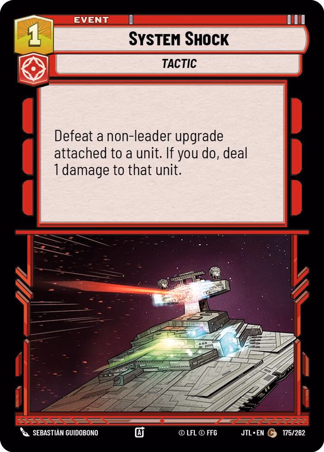 System Shock JTL-175 Star Wars Unlimited card