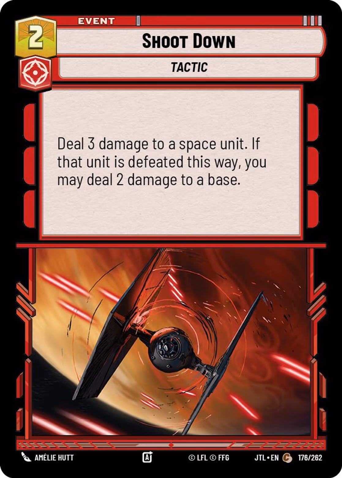 Shoot Down JTL-176 Star Wars Unlimited card