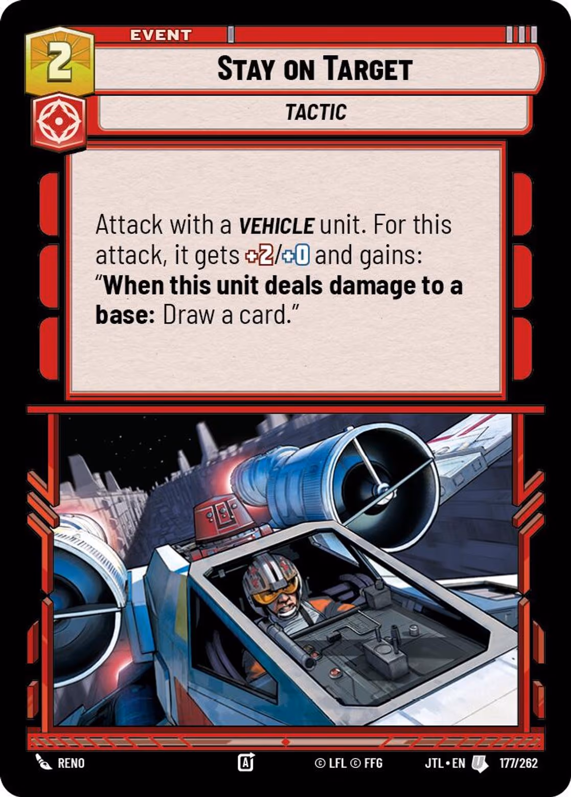Stay on Target JTL-177 Star Wars Unlimited card