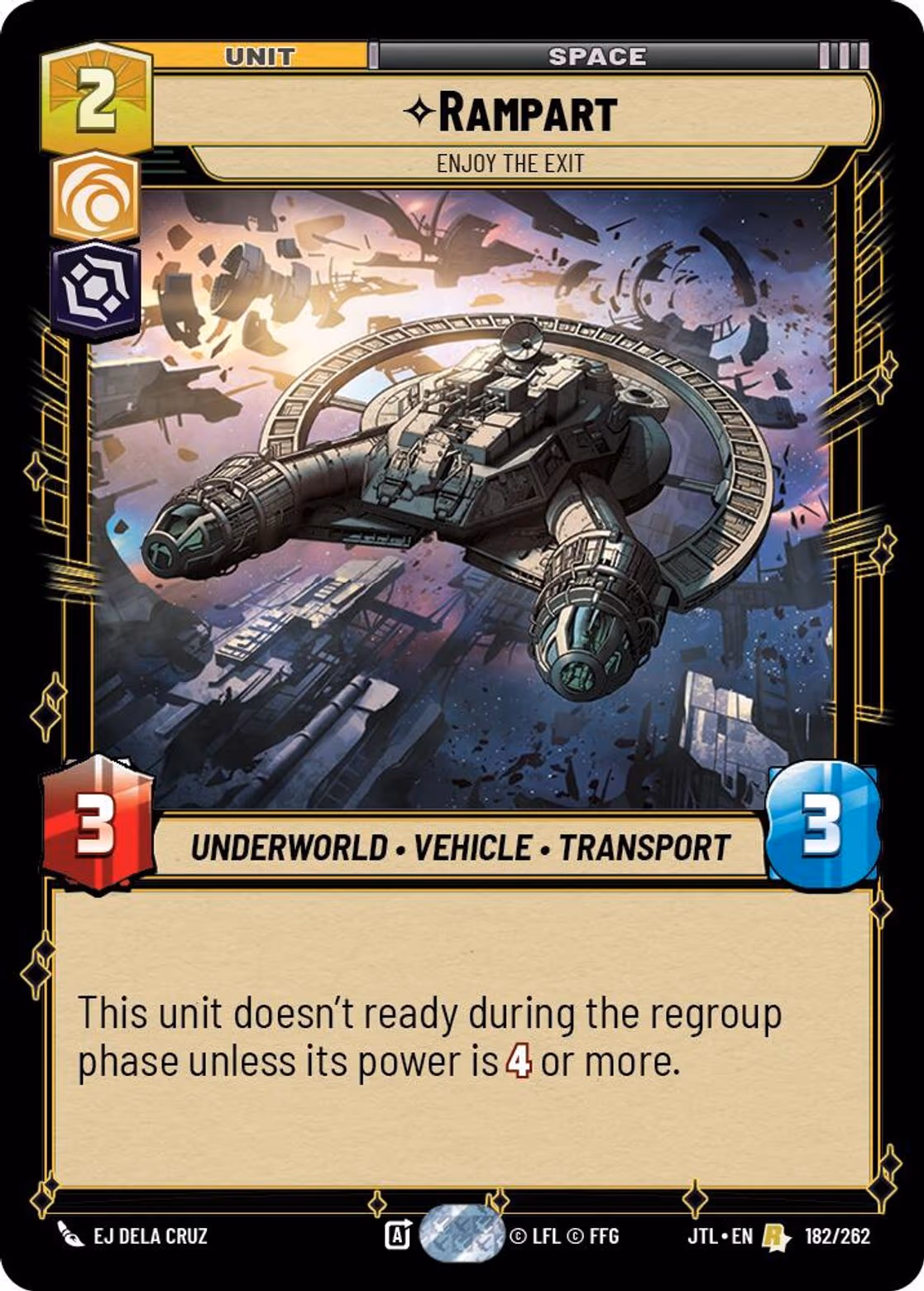 Rampart - Enjoy the Exit JTL-182 Star Wars Unlimited card