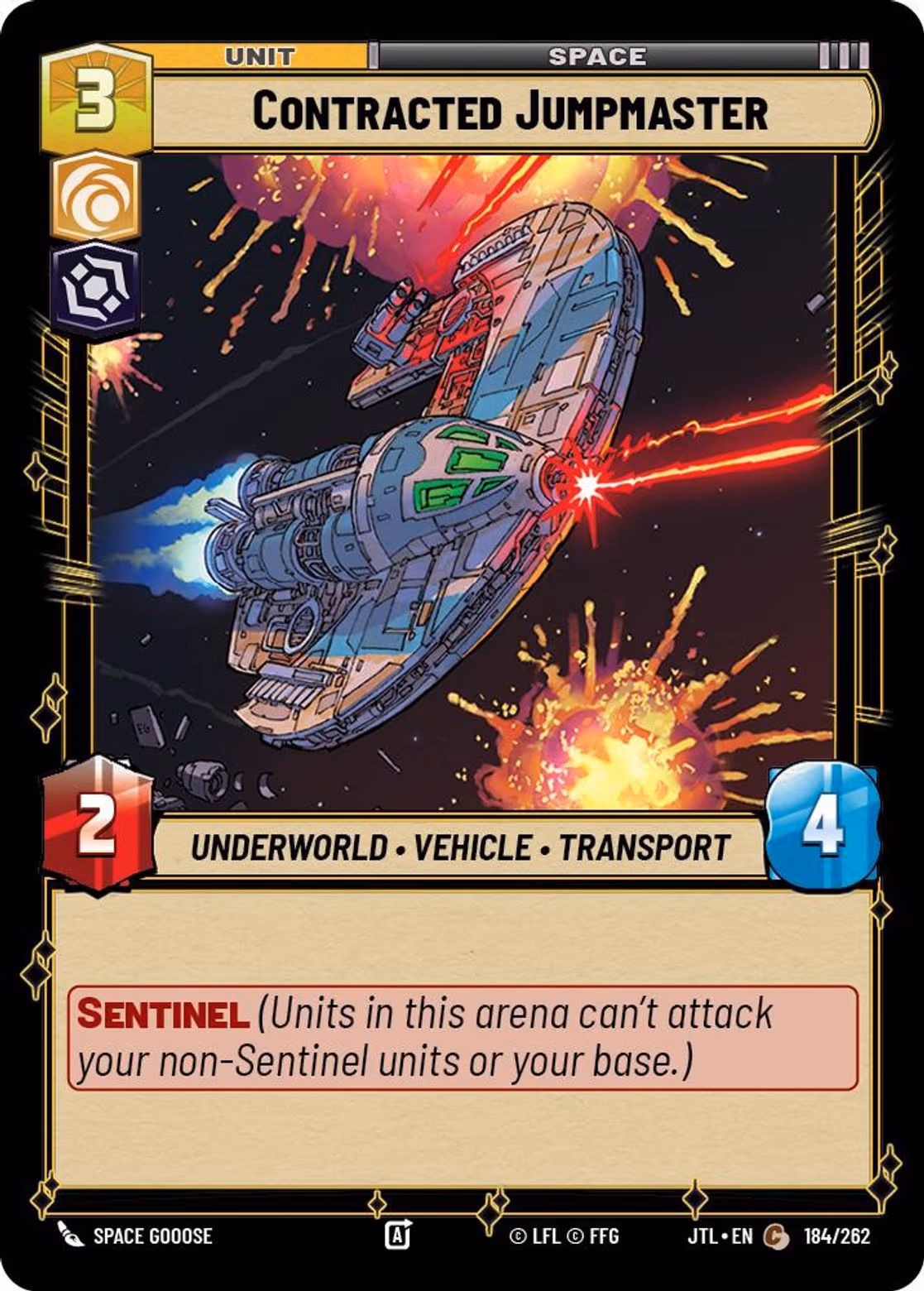 Contracted Jumpmaster JTL-184 Star Wars Unlimited card