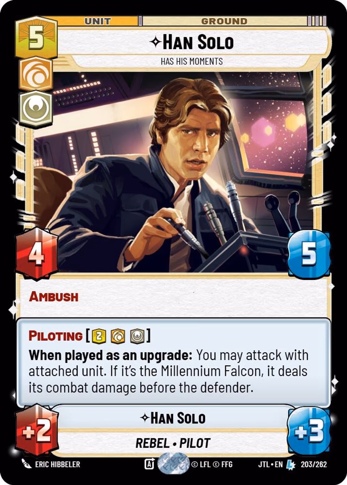 Han Solo - Has His Moments JTL-203 Star Wars Unlimited card