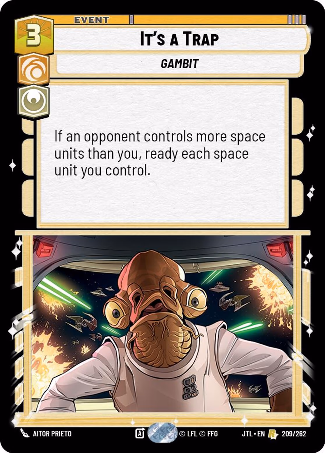 It's a Trap JTL-209 Star Wars Unlimited card