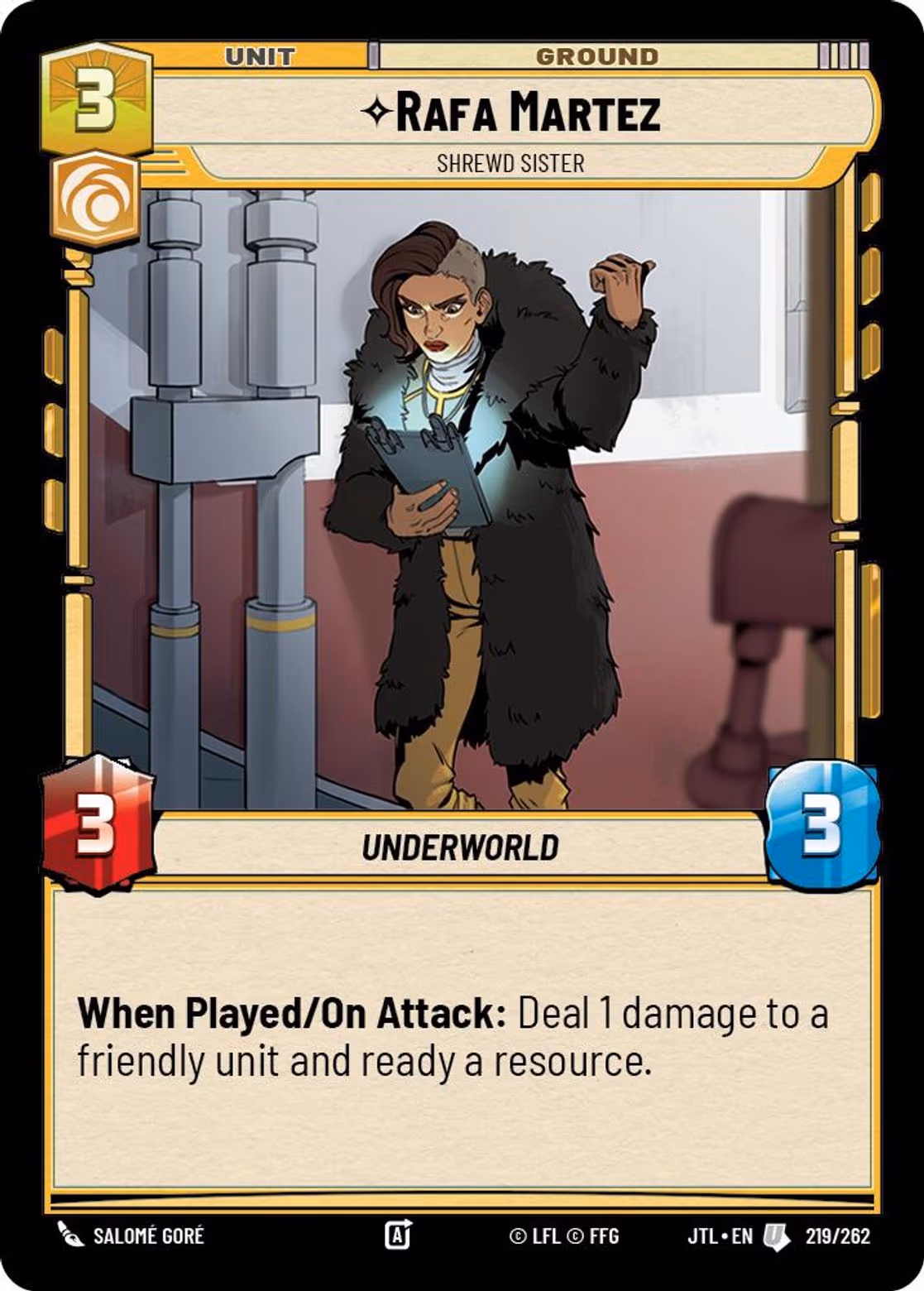 Rafa Martez - Shrewd Sister JTL-219 Star Wars Unlimited card