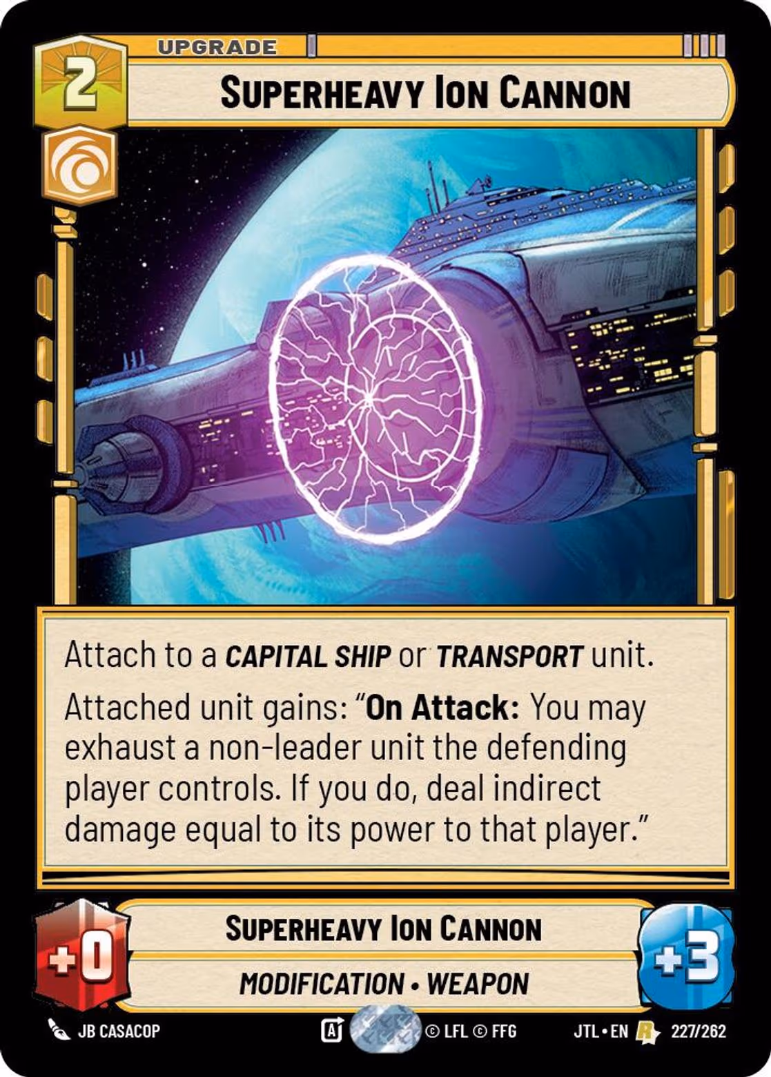 Superheavy Ion Cannon JTL-227 Star Wars Unlimited card