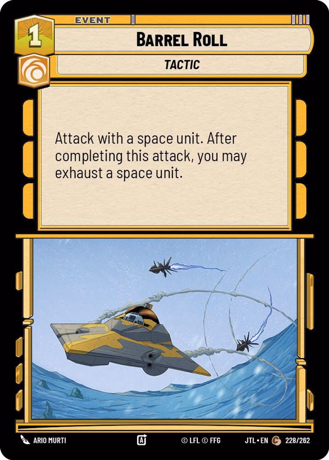 Barrel Roll JTL-228 Star Wars Unlimited card