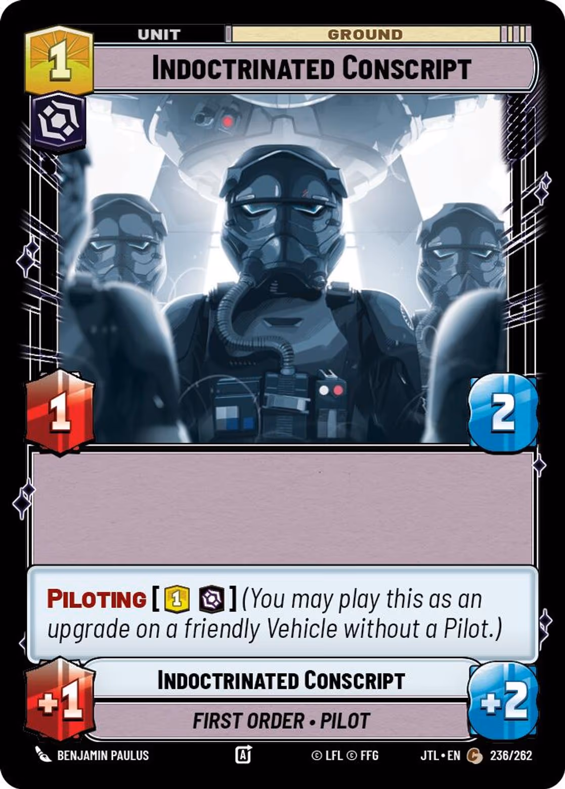 indoctrinated Conscript JTL-236 Star Wars Unlimited card