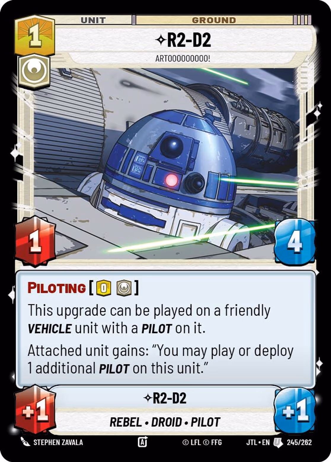 R2-D2 - Artooooooooo! JTL-245 Star Wars Unlimited card