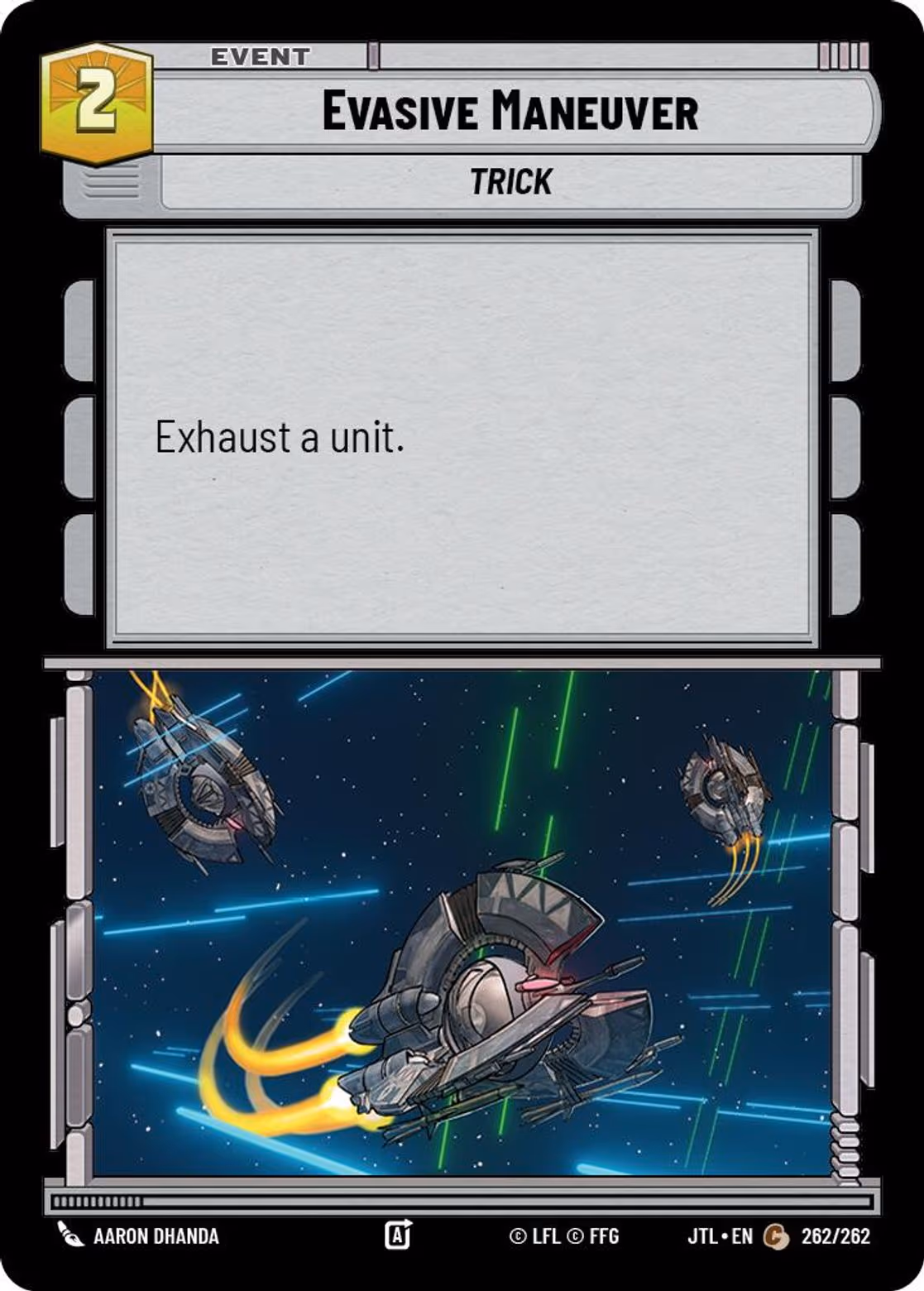 Evasive Maneuver JTL-262 Star Wars Unlimited card