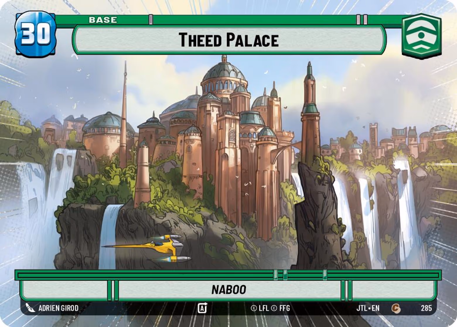 Theed Palace - Naboo JTL-285 Hyperspace Star Wars Unlimited card