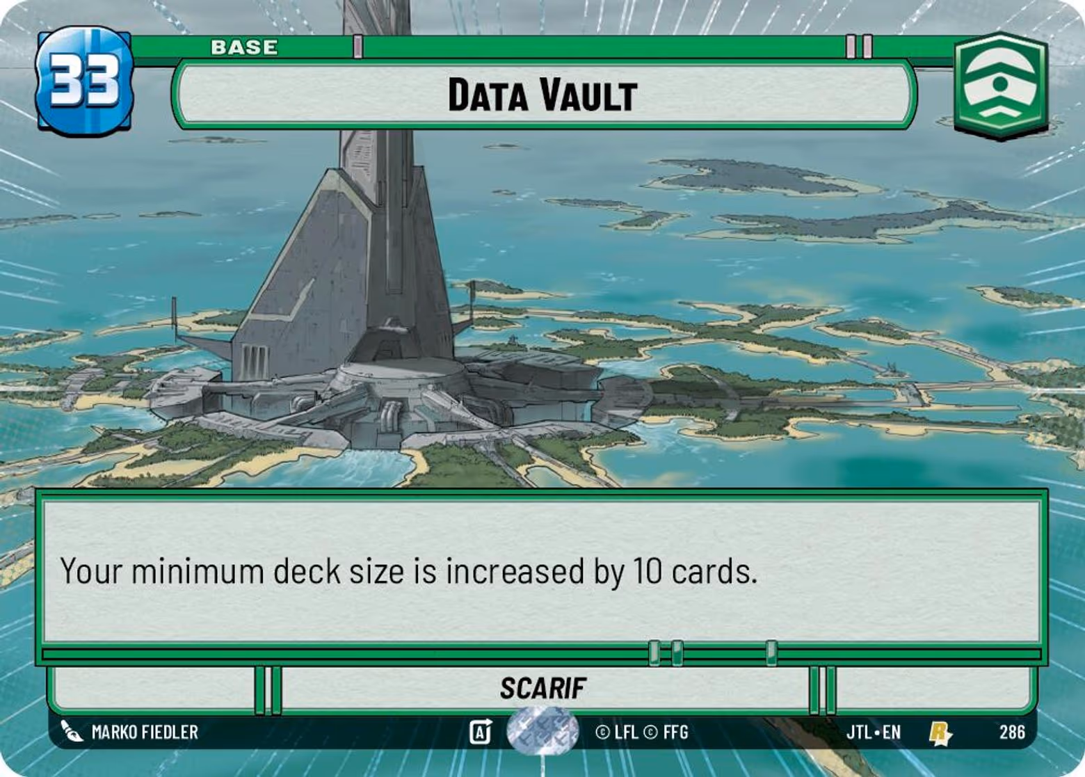 Data Vault - Scarif JTL-286 Hyperspace Star Wars Unlimited card