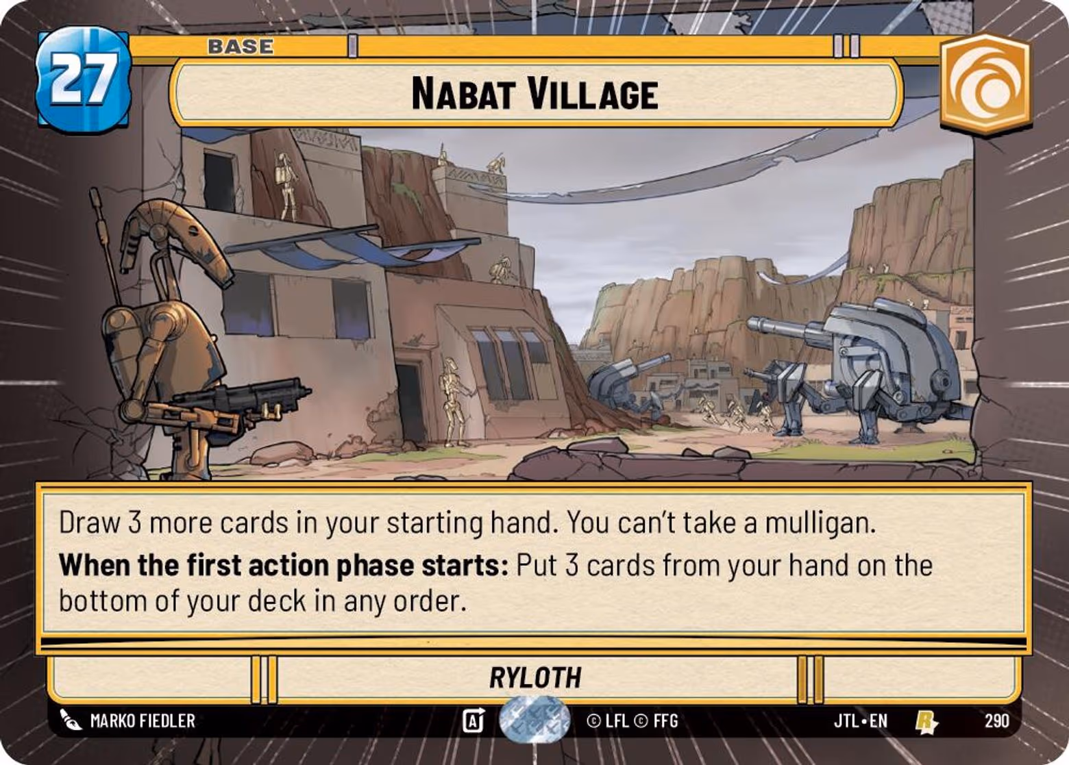 Nabat Village - Ryloth JTL-290 Hyperspace Star Wars Unlimited card
