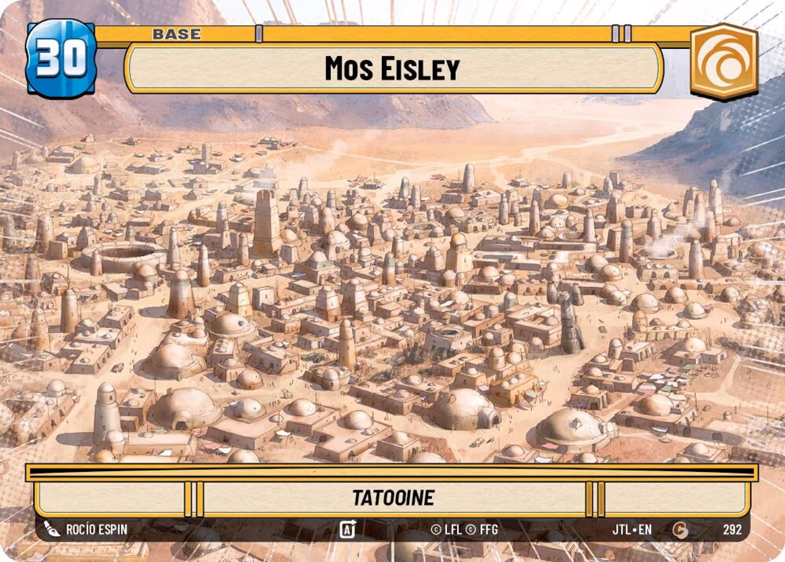 Mos Eisley - Tatooine JTL-292 Hyperspace Star Wars Unlimited card