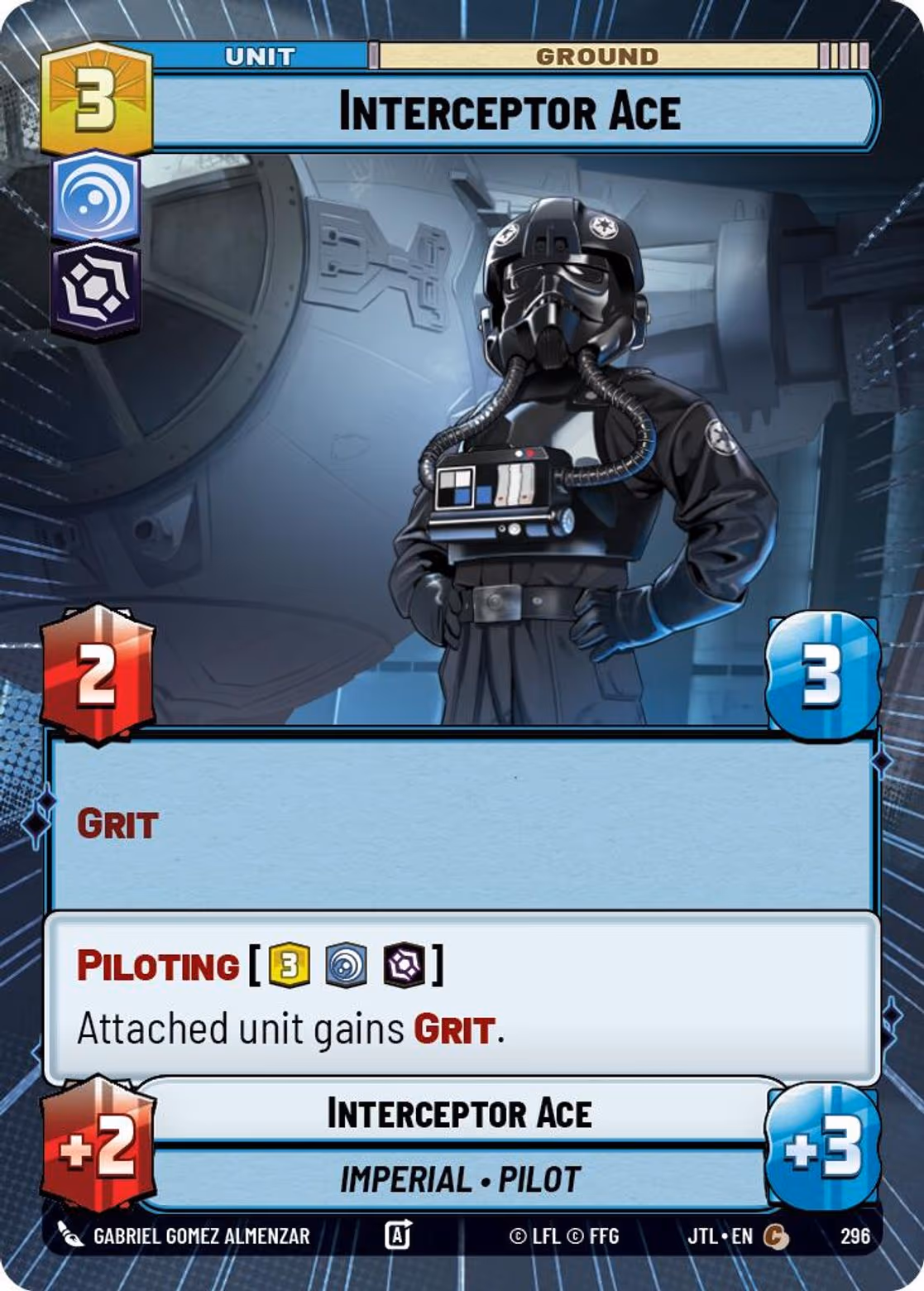 Interceptor Ace JTL-296 Hyperspace Star Wars Unlimited card