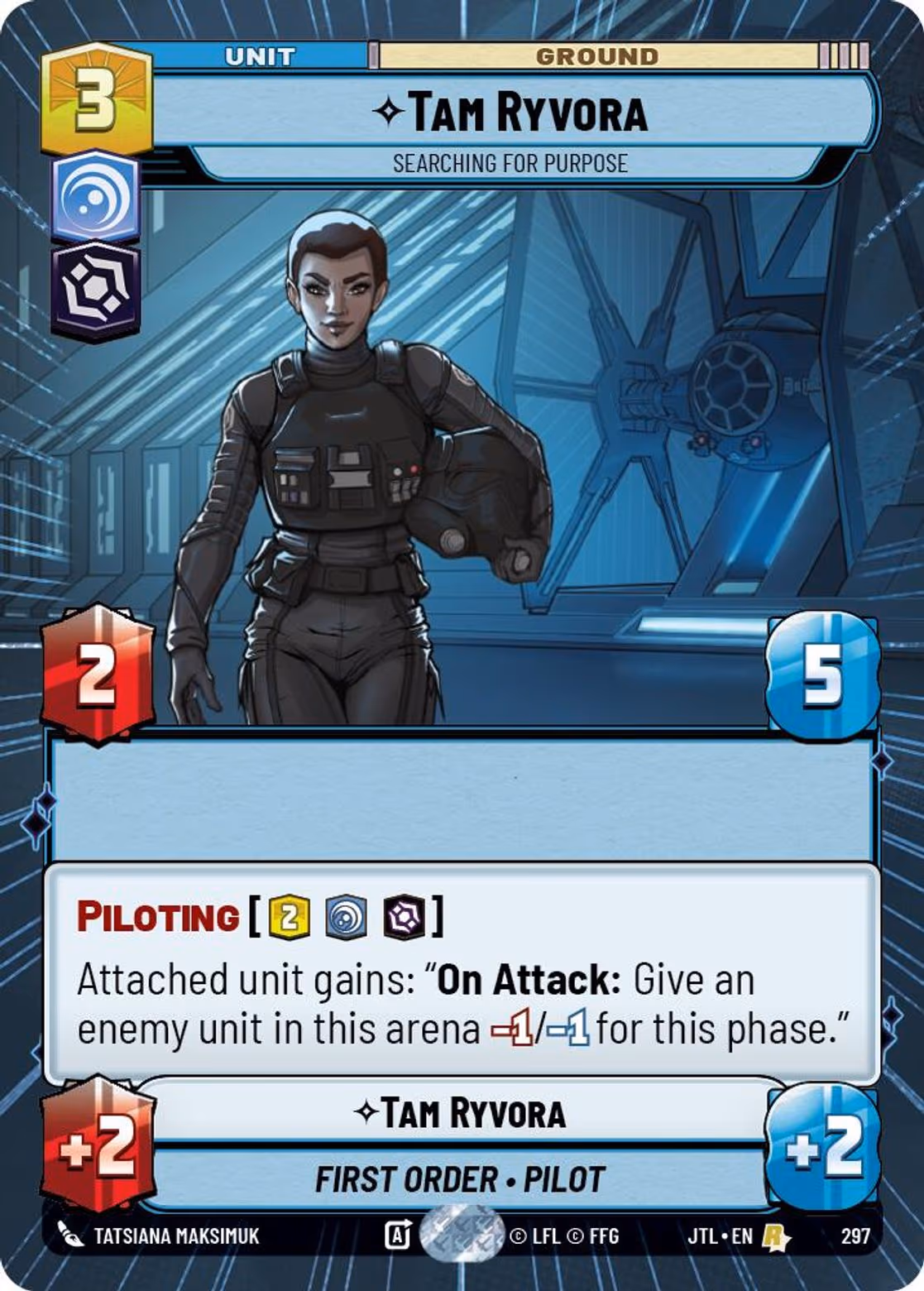 Tam Ryvora JTL-297 Hyperspace Star Wars Unlimited card