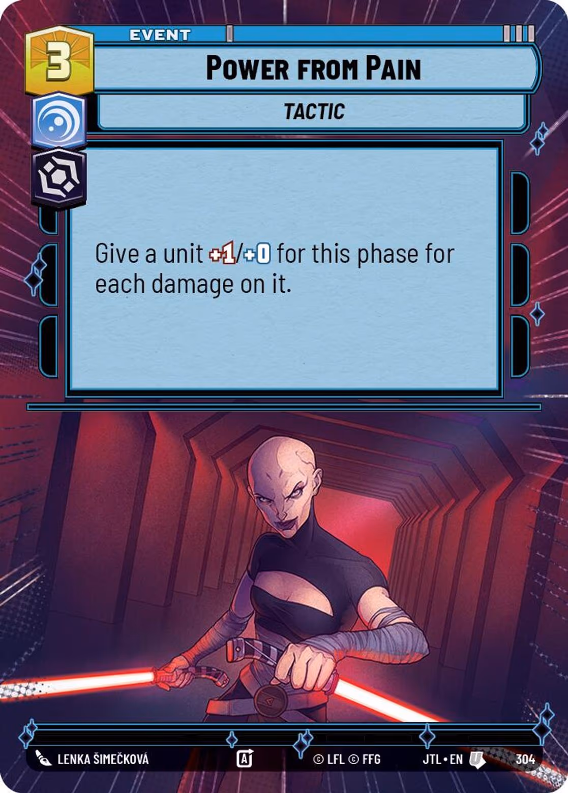 Power from Pain JTL-304 Hyperspace Star Wars Unlimited card