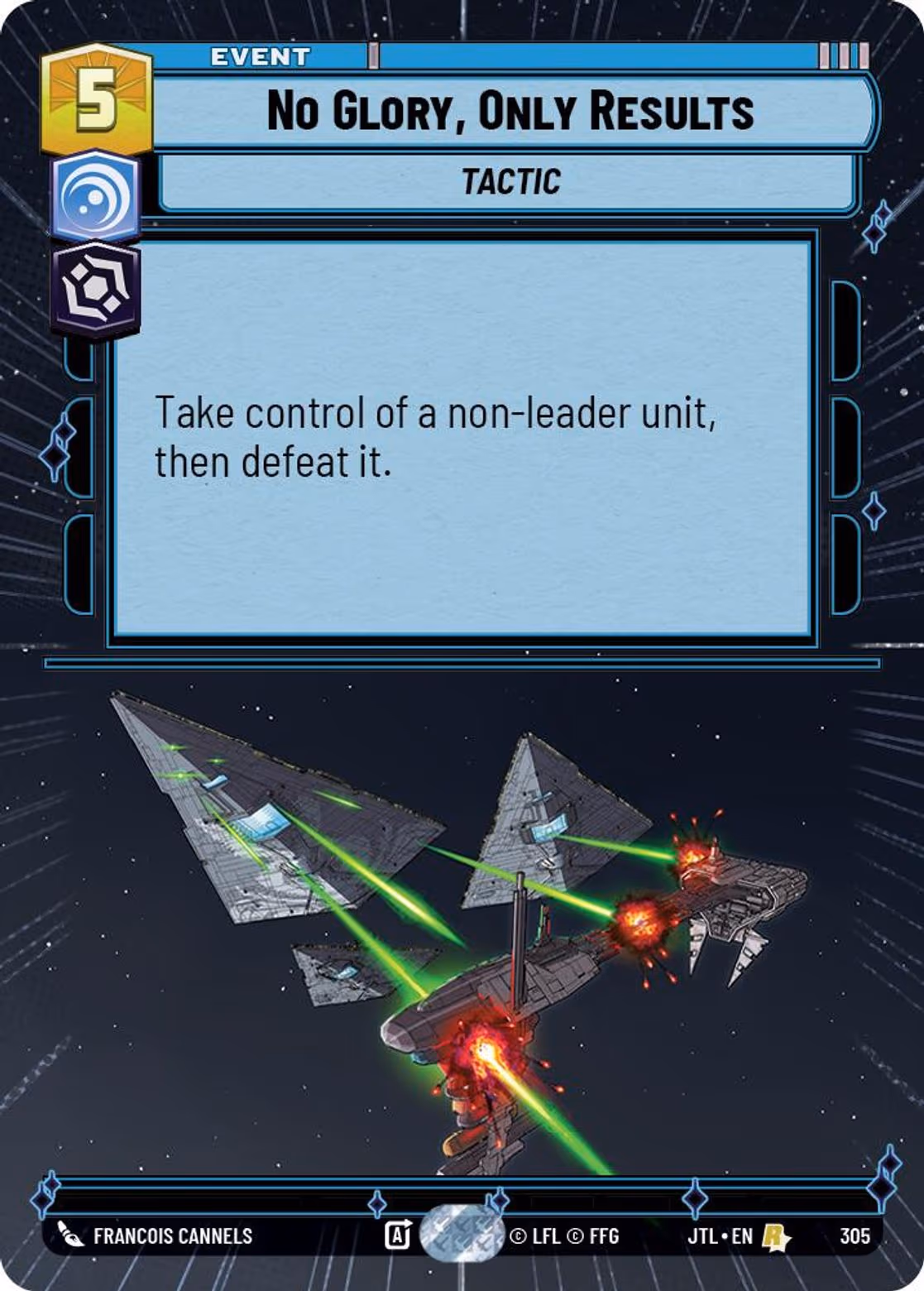 No Glory, Only Results JTL-305 Hyperspace Star Wars Unlimited card