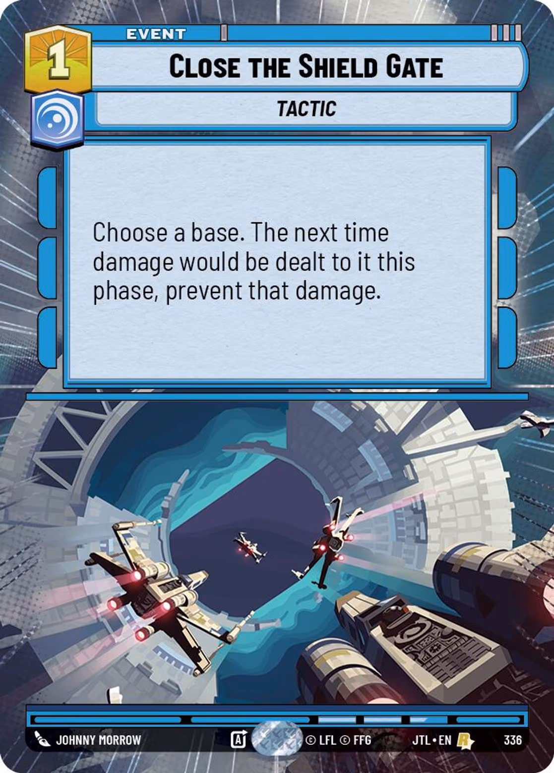Close the Shield Gate JTL-336 Hyperspace Star Wars Unlimited card