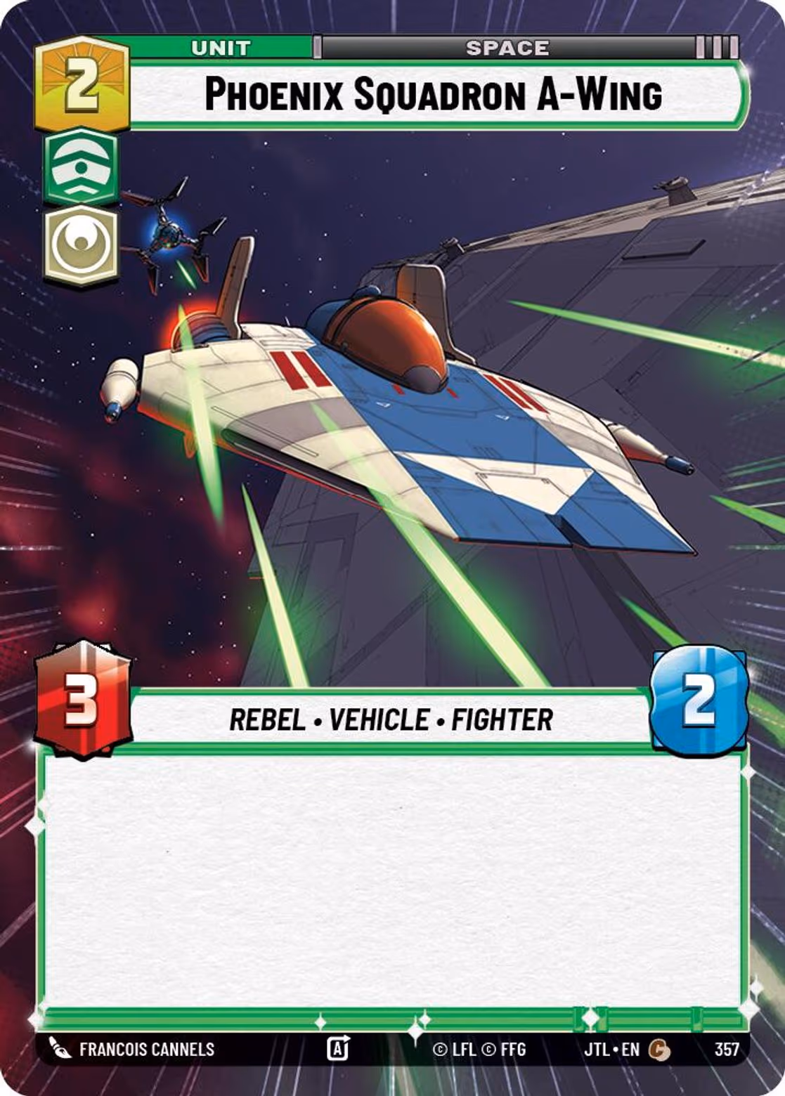 Phoenix Squadron A-Wing JTL-357 Hyperspace Star Wars Unlimited card