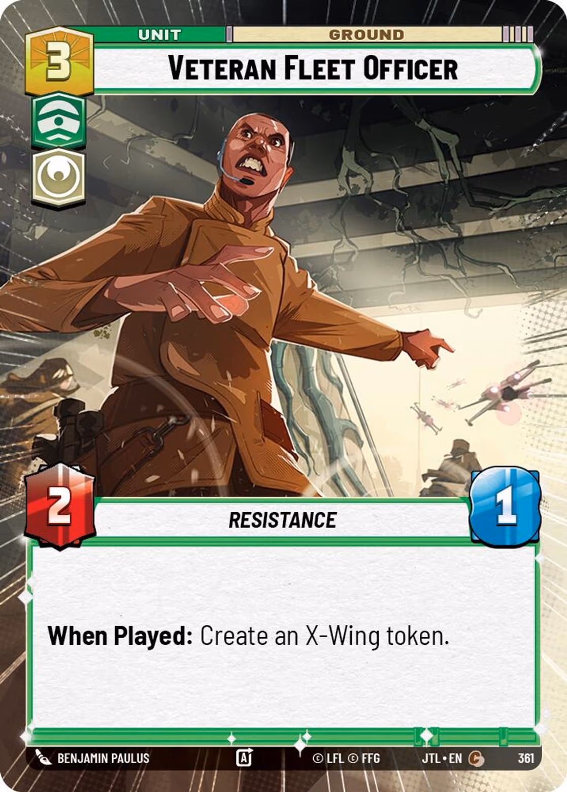 Veteran Fleet Officer JTL-361 Hyperspace Star Wars Unlimited card