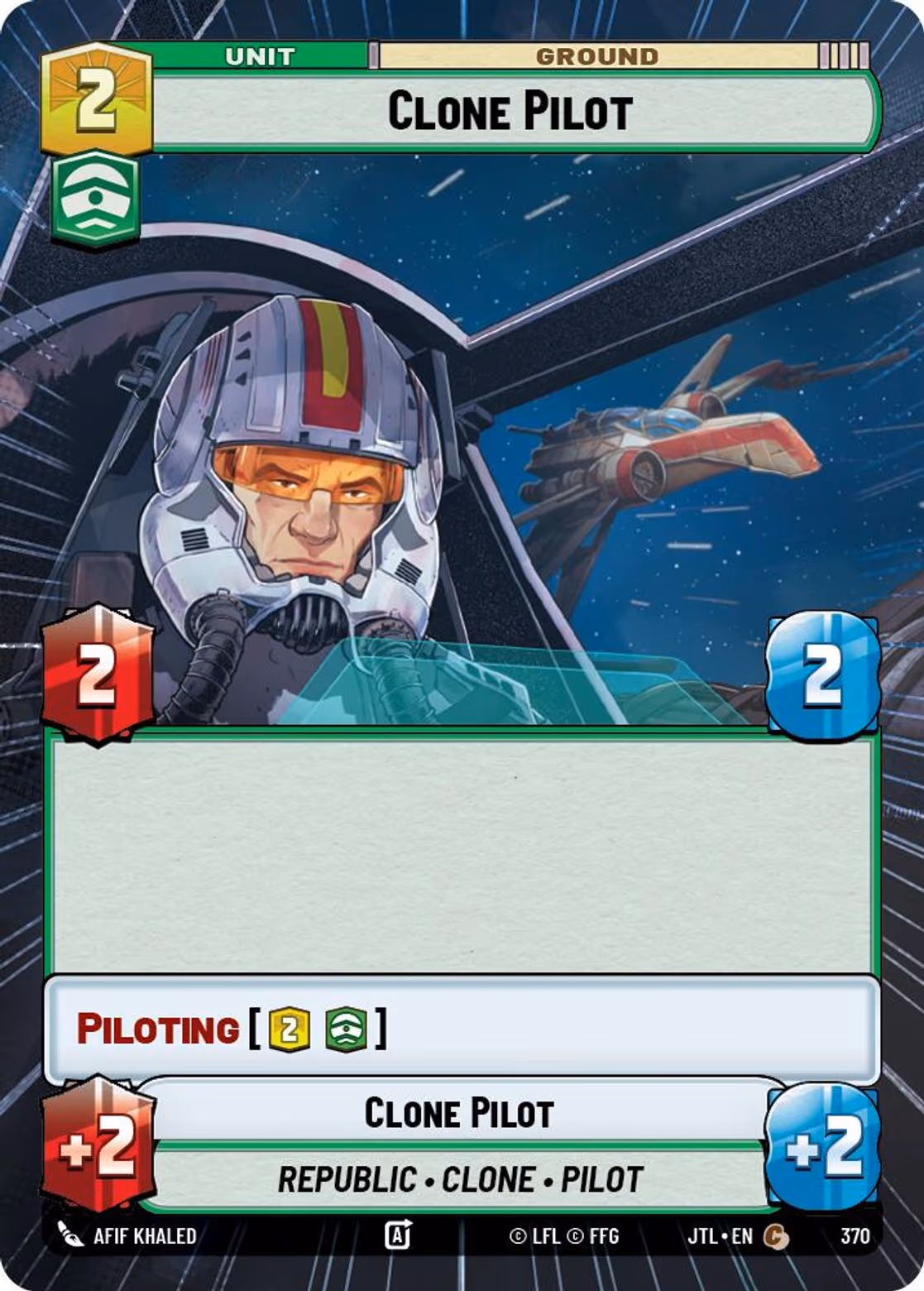 Clone Pilot JTL-370 Hyperspace Star Wars Unlimited card