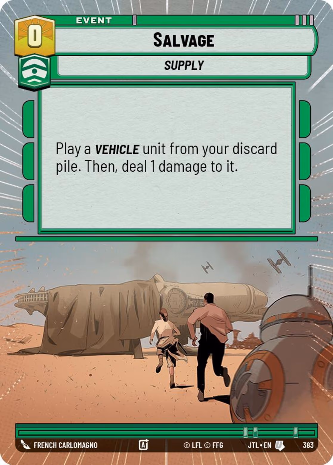 Salvage JTL-383 Hyperspace Star Wars Unlimited card