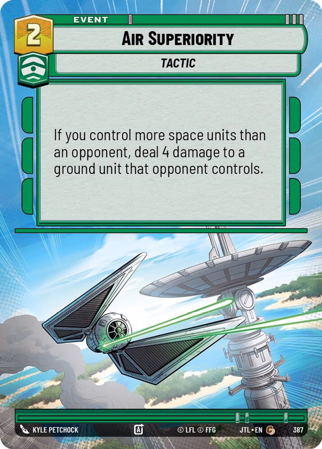 Air Superiority JTL-387 Hyperspace Star Wars Unlimited card