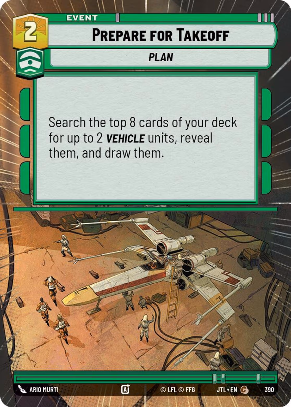 Prepare for Takeoff JTL-390 Hyperspace Star Wars Unlimited card