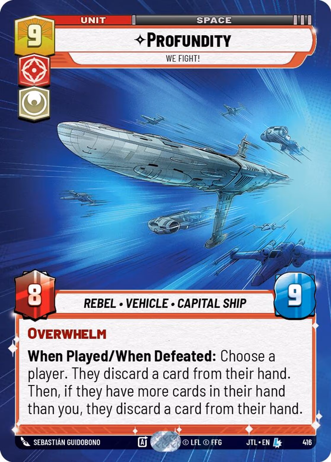 Profundity - We Fight! JTL-416 Hyperspace Star Wars Unlimited card