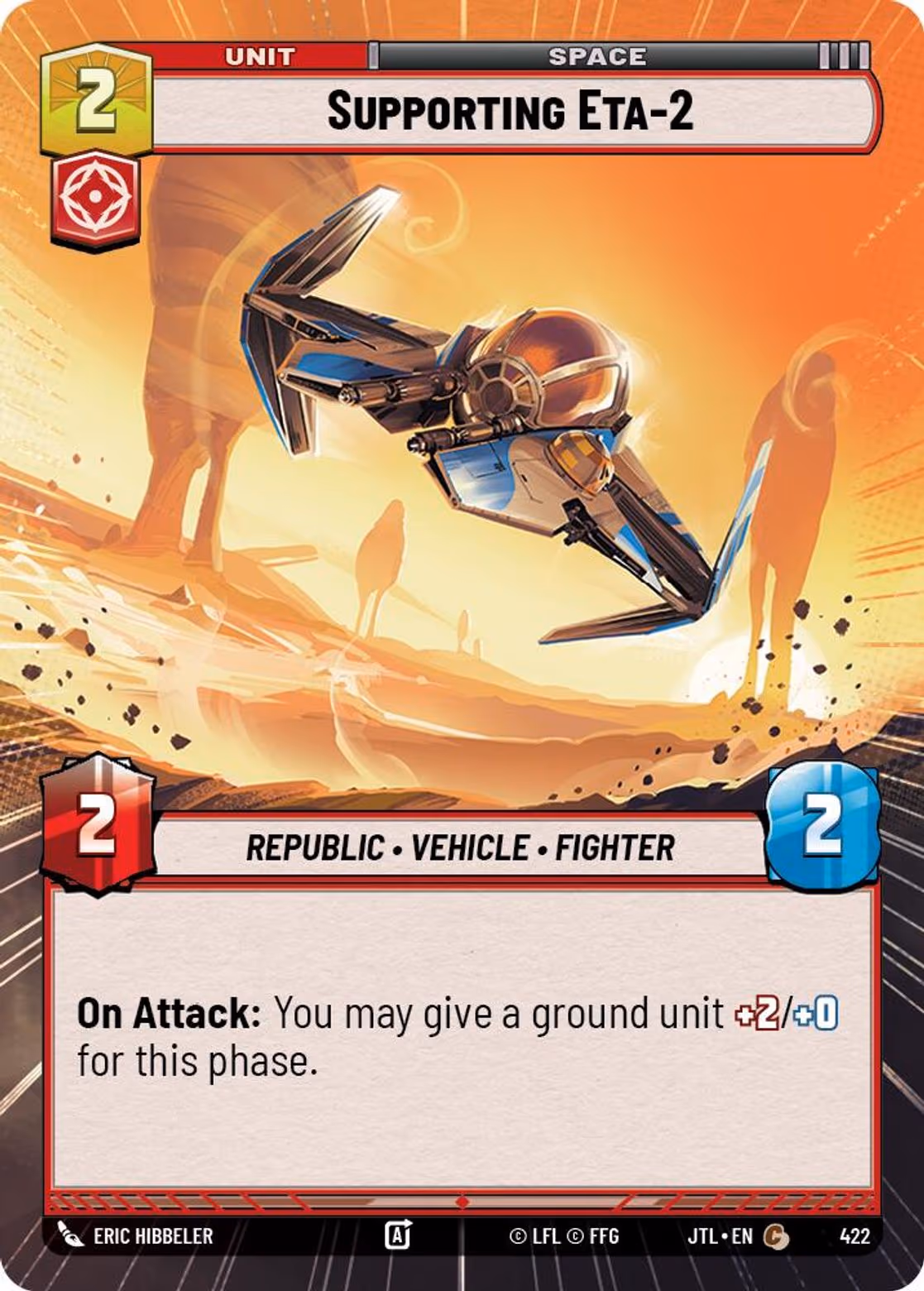 Supporting Eta-2 JTL-422 Hyperspace Star Wars Unlimited card