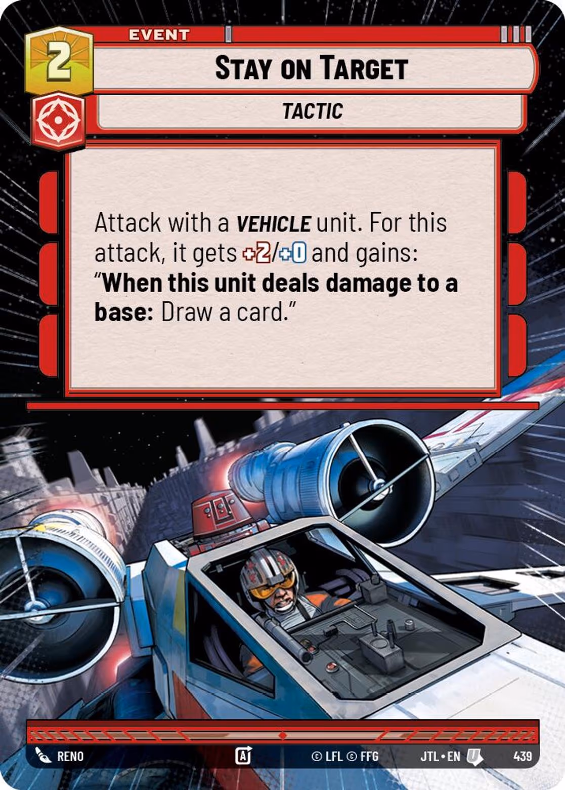 Stay on Target JTL-439 Hyperspace Star Wars Unlimited card