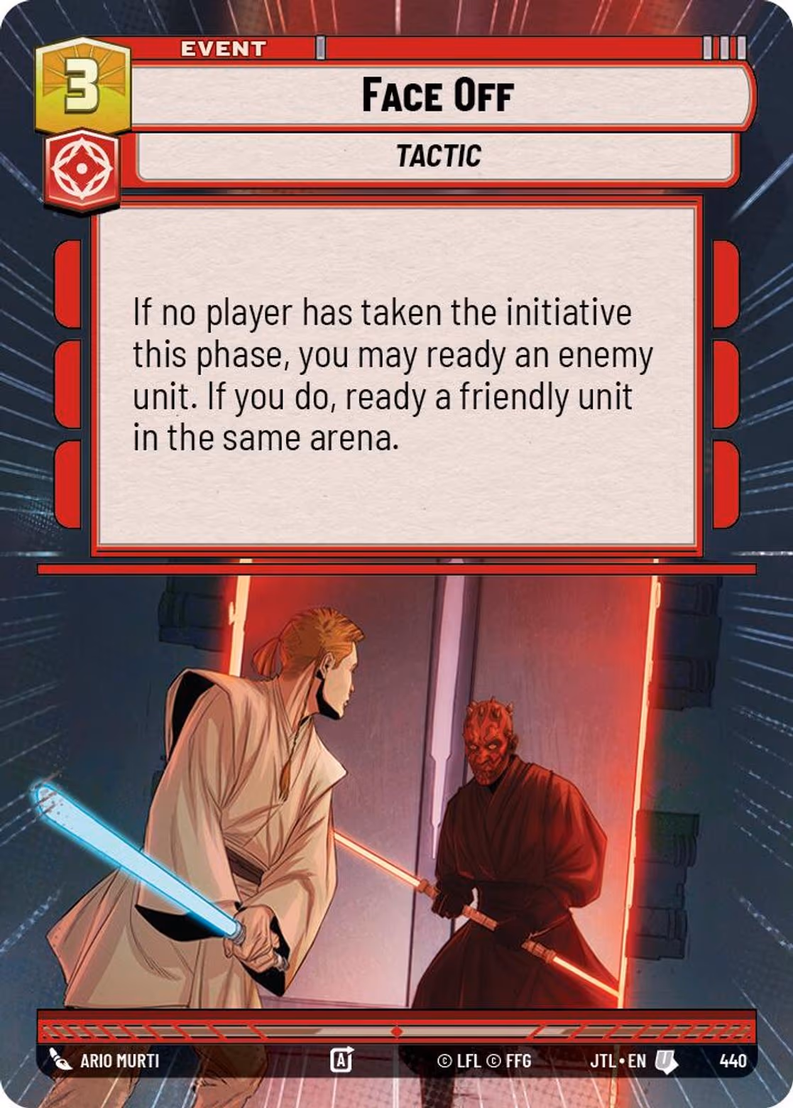 Face Off JTL-440 Hyperspace Star Wars Unlimited card