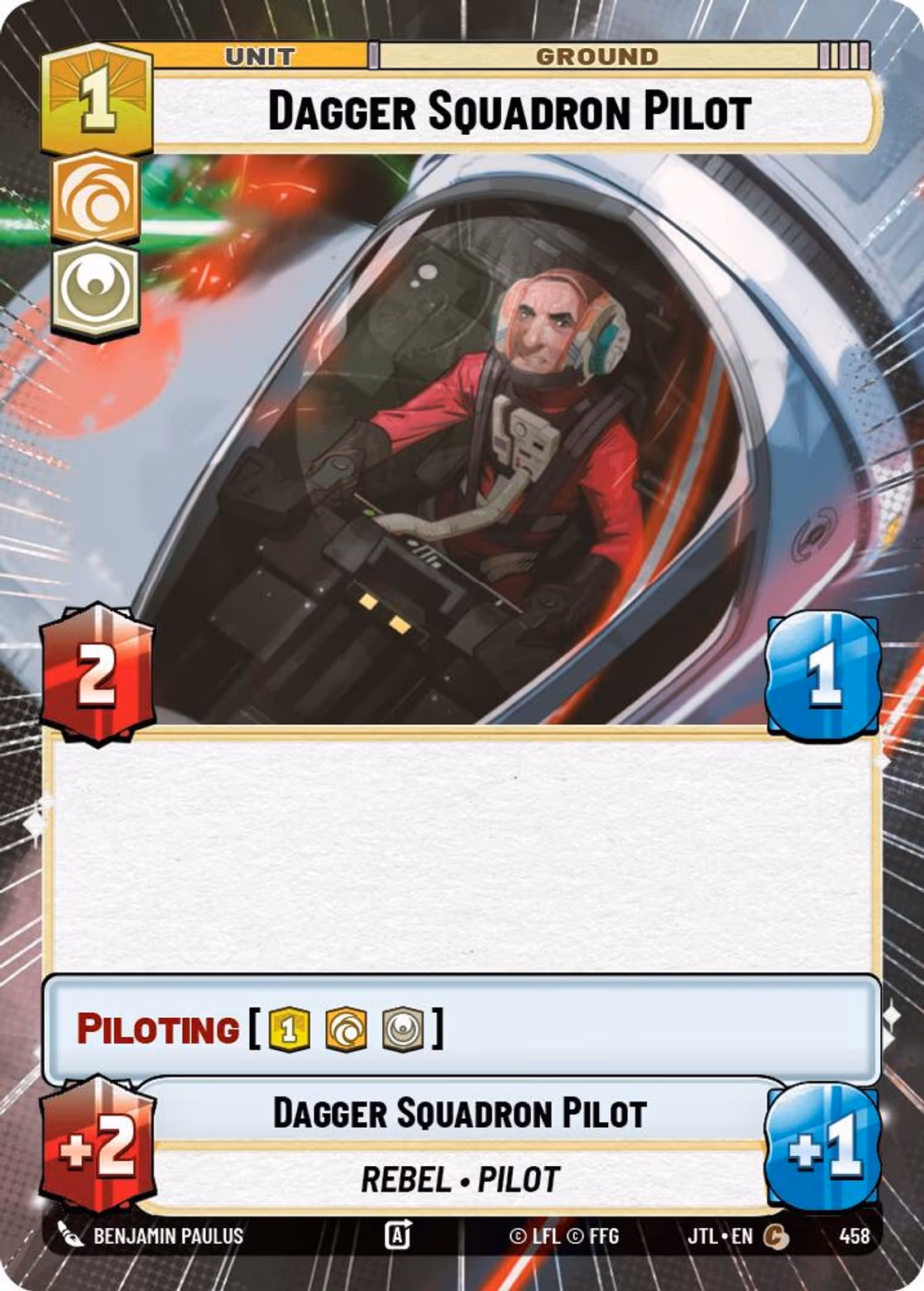 Dagger Squadron Pilot JTL-458 Hyperspace Star Wars Unlimited card