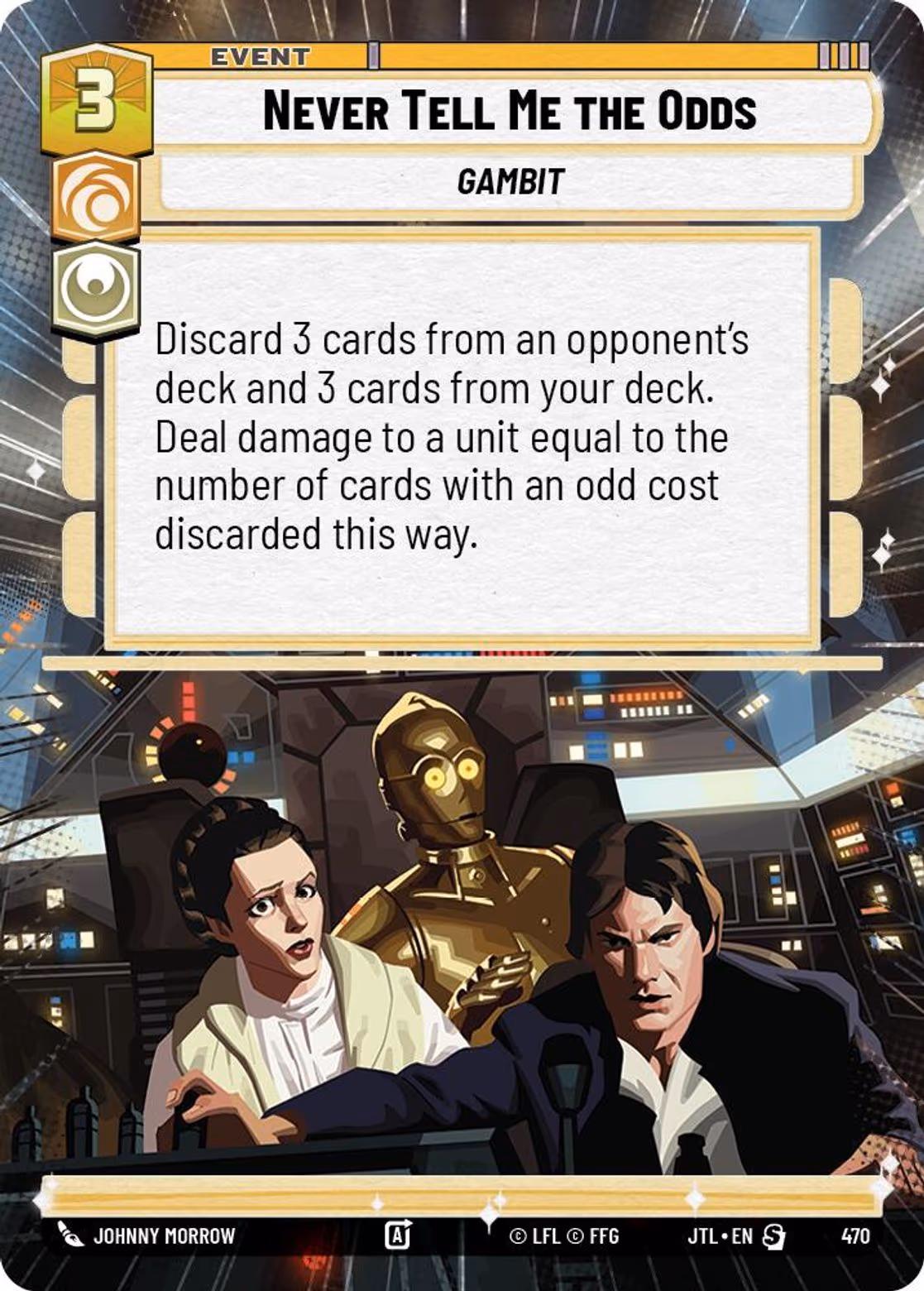 Never Tell Me the Odds JTL-470 Hyperspace Star Wars Unlimited card