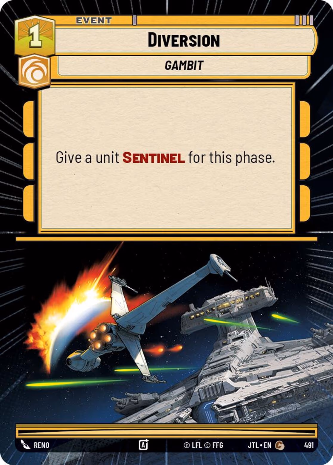 Diversion JTL-491 Hyperspace Star Wars Unlimited card