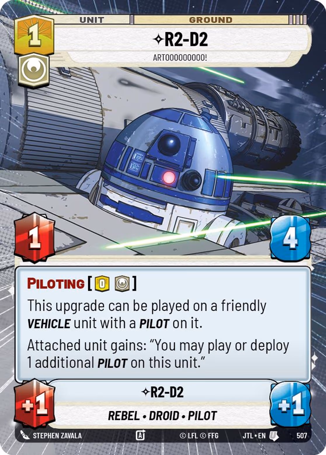 R2-D2 - Artooooooooo! JTL-507 Hyperspace Star Wars Unlimited card