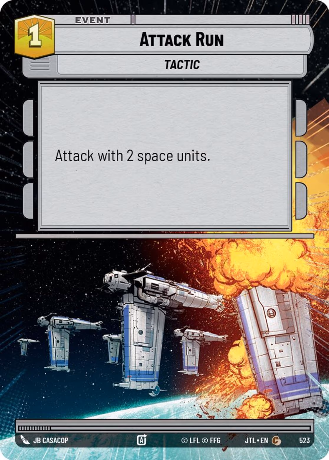 Attack Run JTL-523 Hyperspace Star Wars Unlimited card