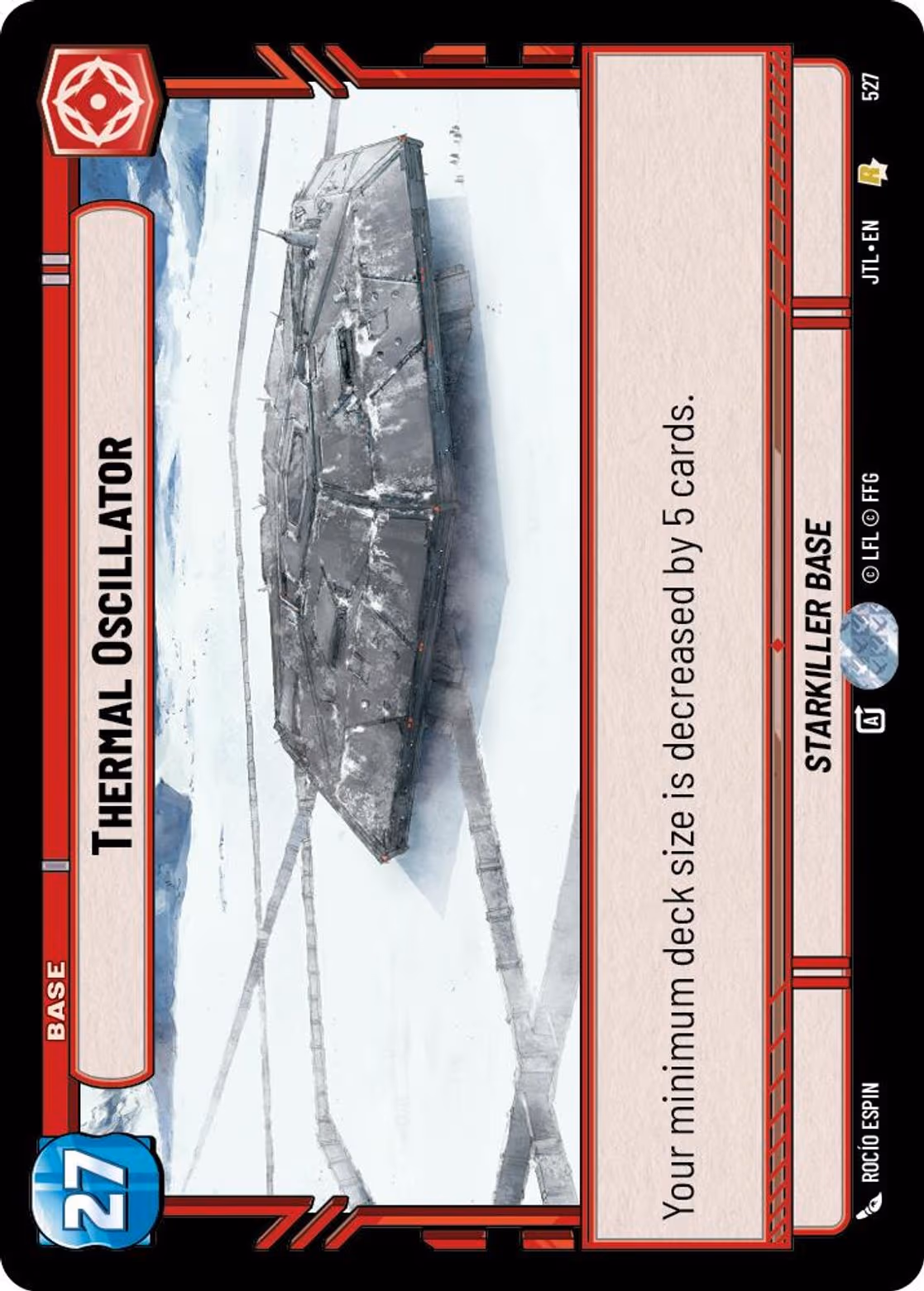 Thermal Oscillator - Starkiller Base JTL-527 Foil Star Wars Unlimited card
