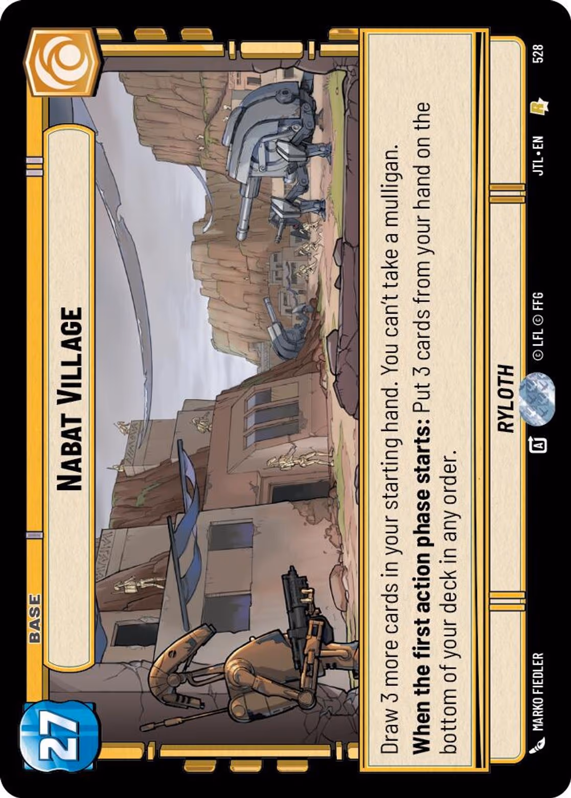 Nabat Village - Ryloth JTL-528 Foil Star Wars Unlimited card