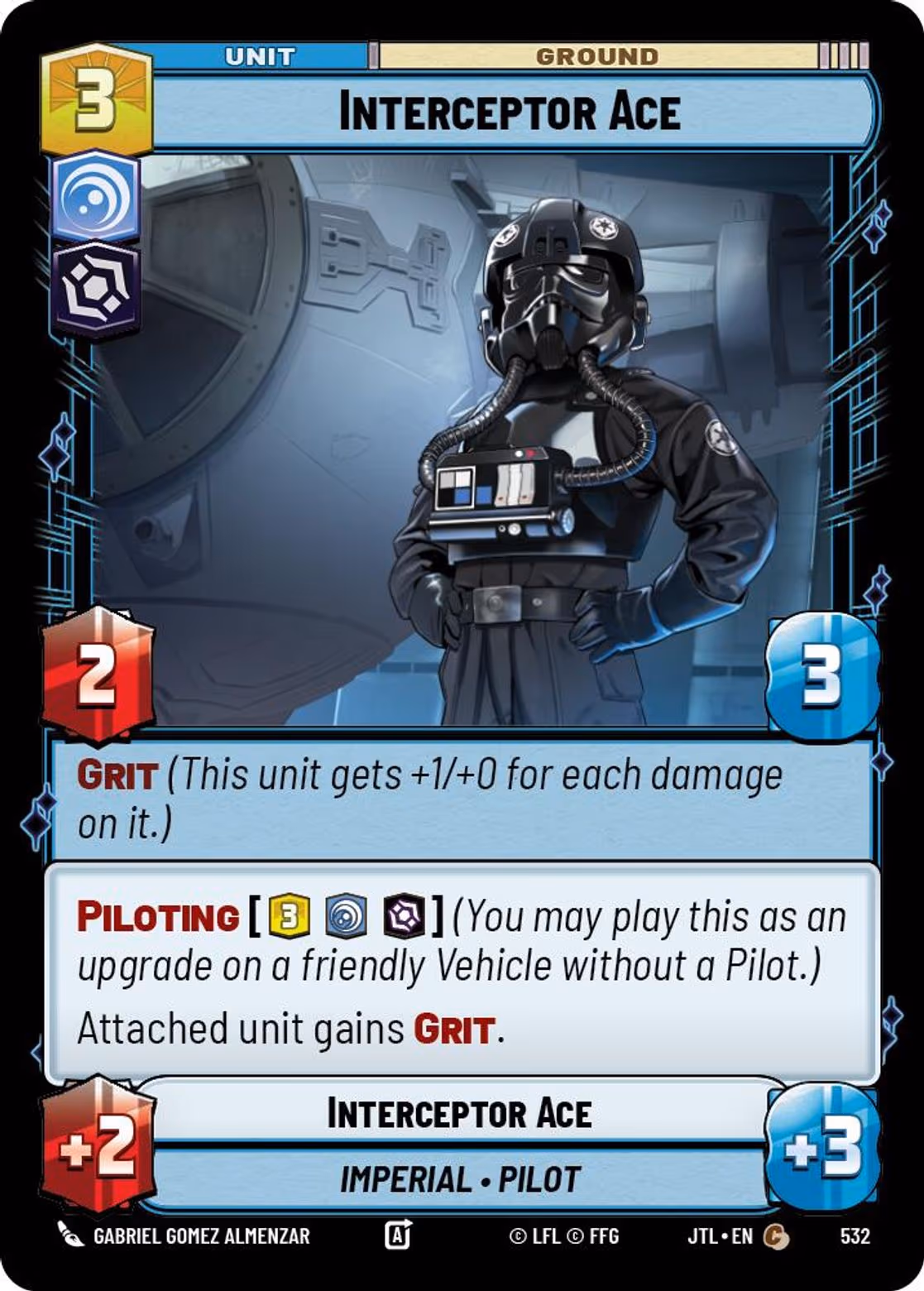 Interceptor Ace JTL-532 Foil Star Wars Unlimited card