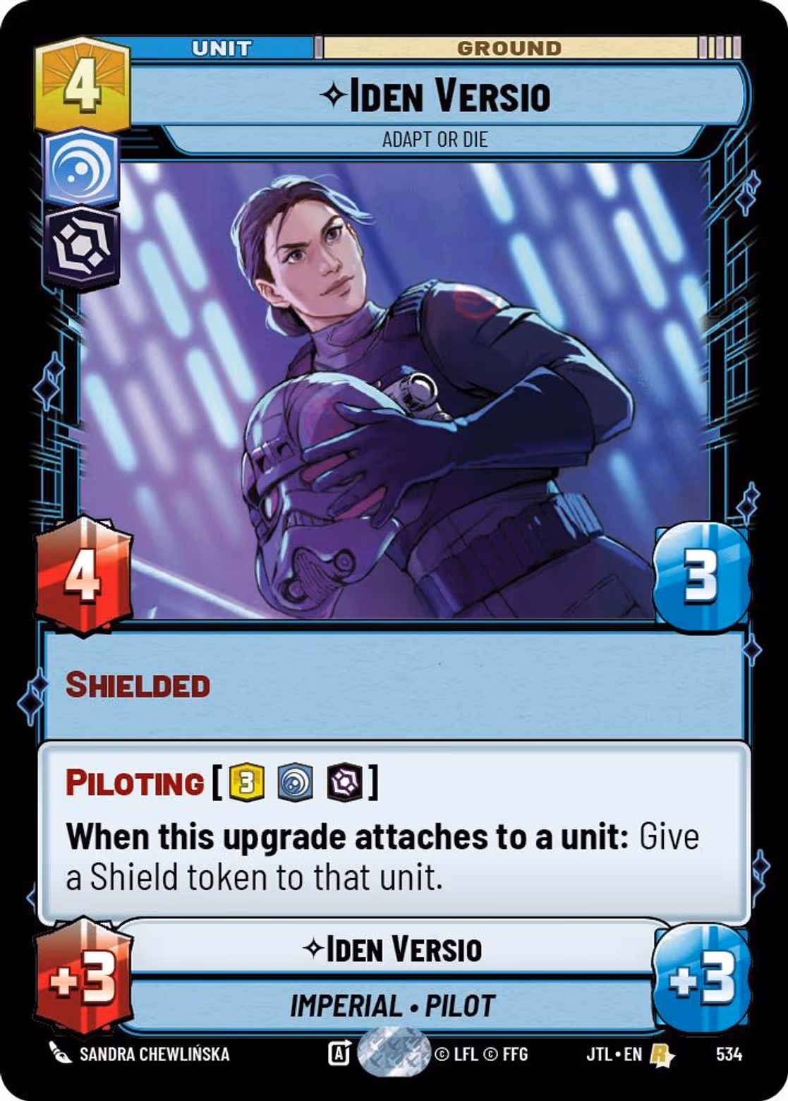 Iden Versio - Adapt or Die JTL-534 Foil Star Wars Unlimited card