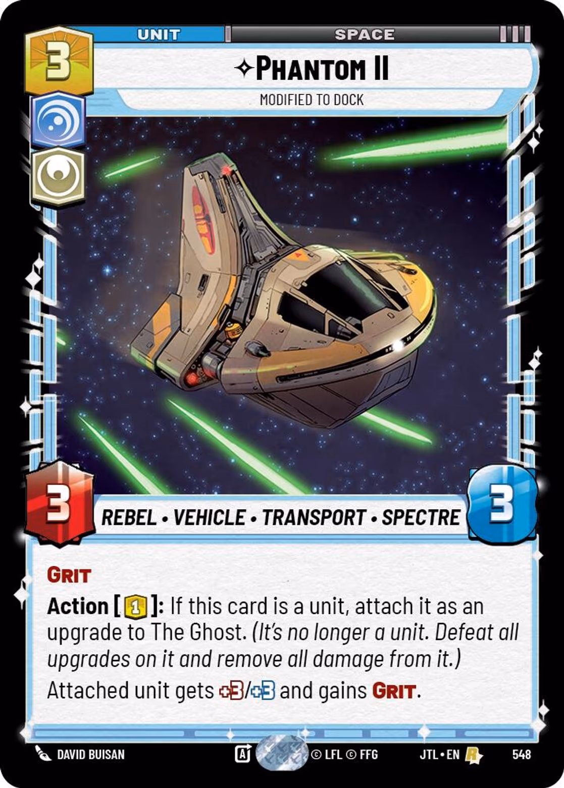 Phantom II - Modified to Dock JTL-548 Foil Star Wars Unlimited card